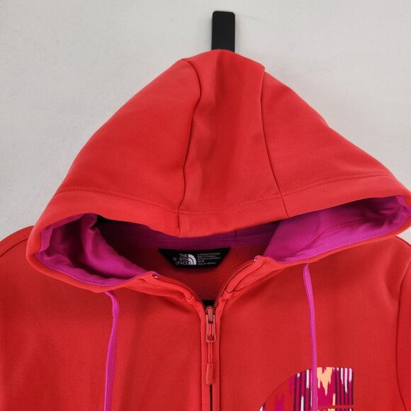 The North Face TNF Full Zip Hooded Sweatshirt Hoodie Coral Hiking Women's M - Picture 5 of 11
